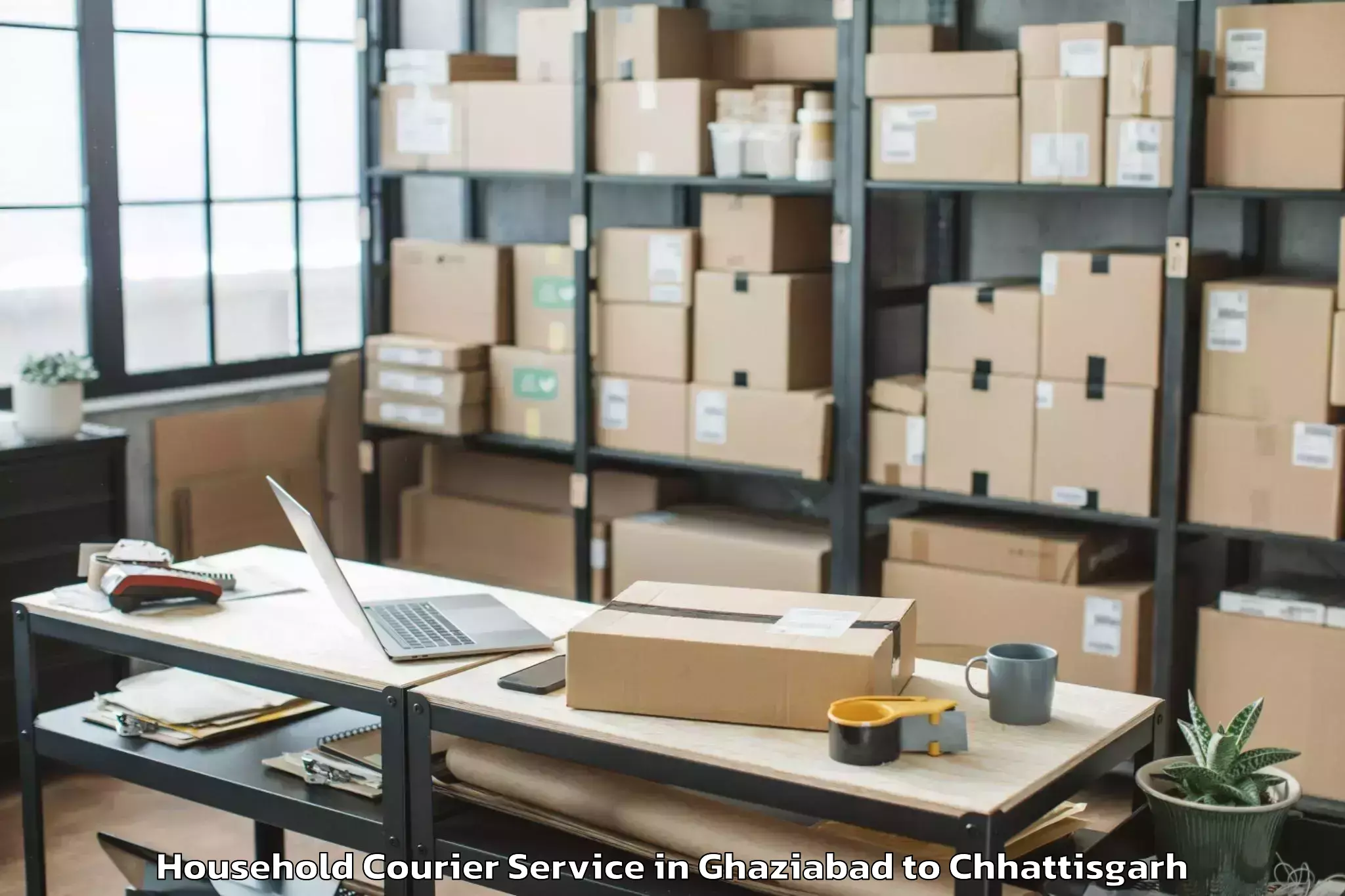 Affordable Ghaziabad to Kanker Household Courier